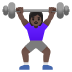 woman lifting weights, dark skin tone